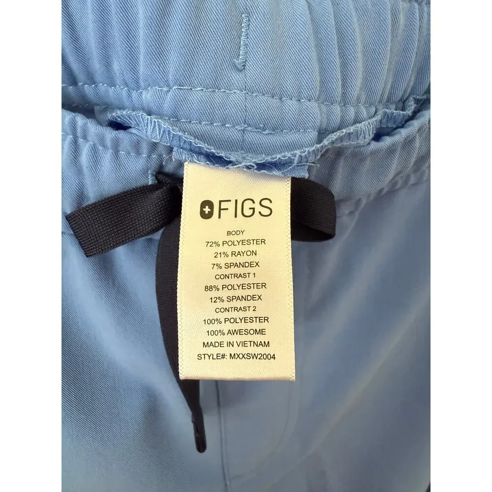 Figs Ceil Blue Men's Tansen Jogger Scrub Pants Large Scrub Casual Nurse Hospital